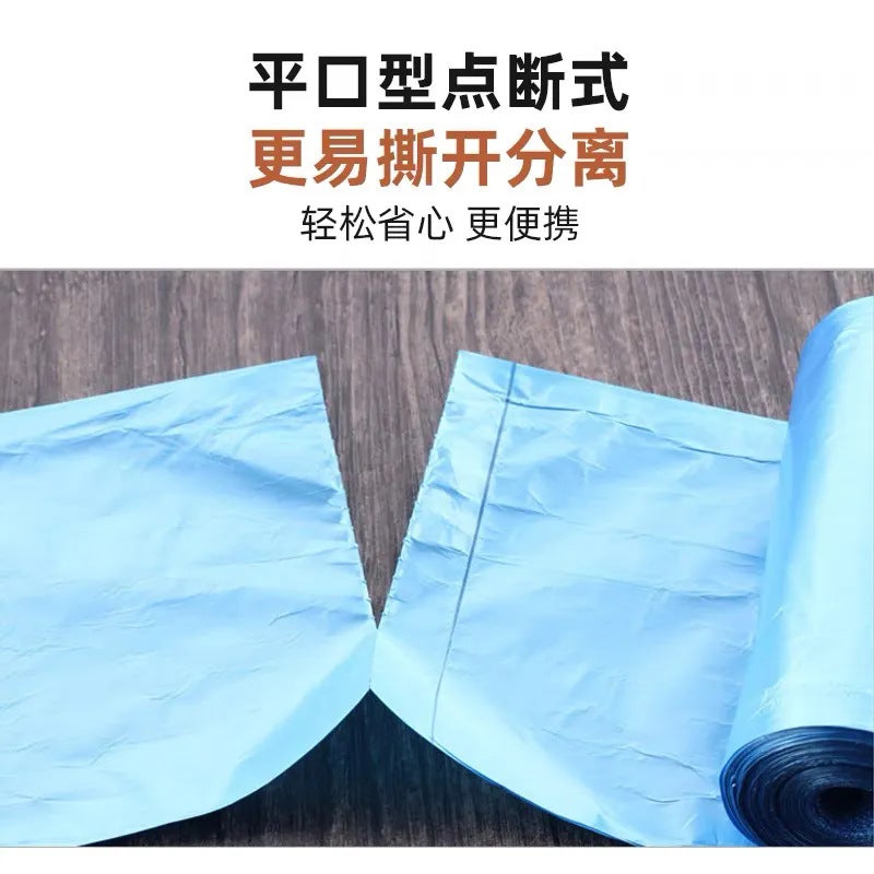 5 Rolls Of New Material Garbage Bags, Thickeneded Point-Break Disposable Household Medium Kitchen Flat Mouth Plastic Bags In Rolls - Image 5